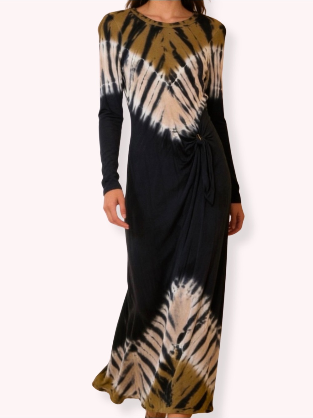 Young Fabulous & Broke Bennet Tie Dye Long Sleeve Maxi Dress XS